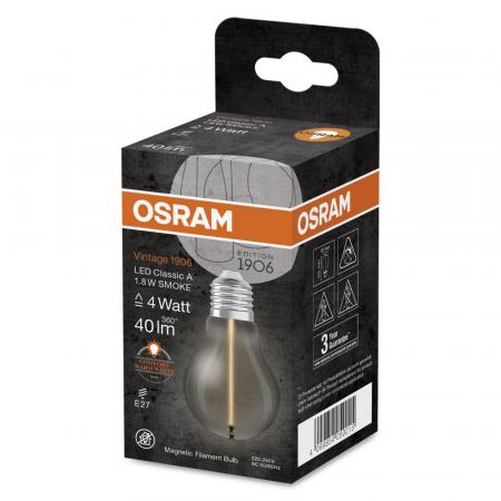 OSRAM E27 LED Vintage Lampe Magnetic Style 1,8W wie 4W extra warmweißes Licht 1800K
